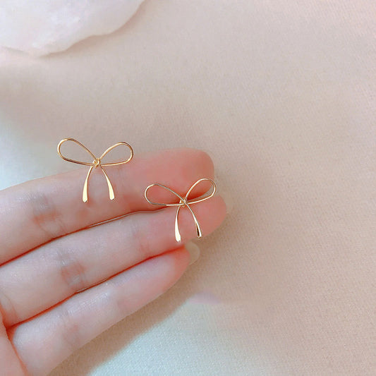 Gold bow earrings​| Bow earrings gold​| Bow tie earrings​| 